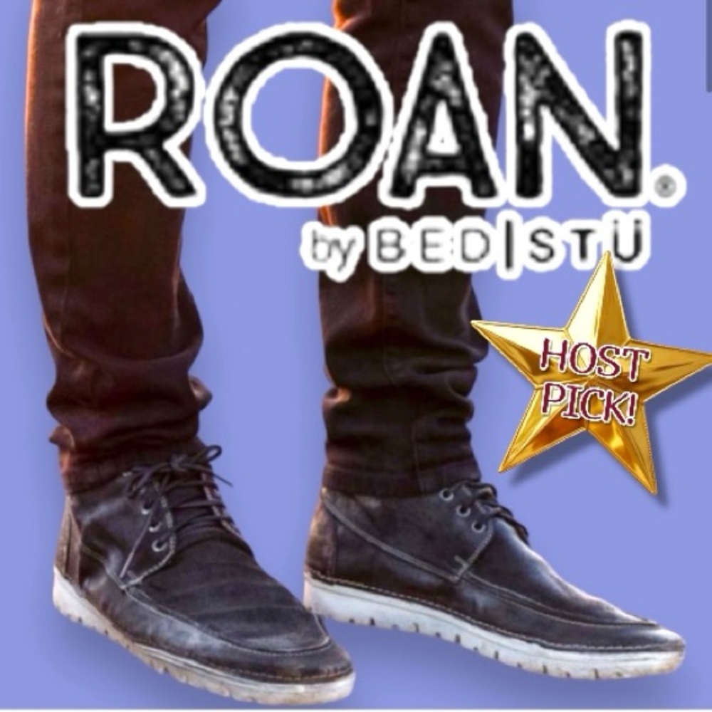 ✨HP✨NIB ROAN by Bed Stü Tobias Chukka in Plum/Black oiled suede Leather